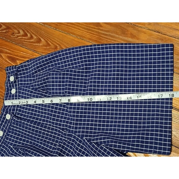 VINTAGE David Brooks Petites Beremuda Blue/White Check Pattern shorts 6P - Picture 7 of 7